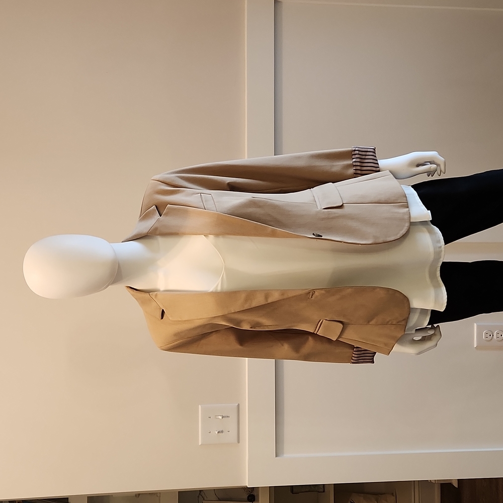 New York and Company Tan and Black Striped Blazer